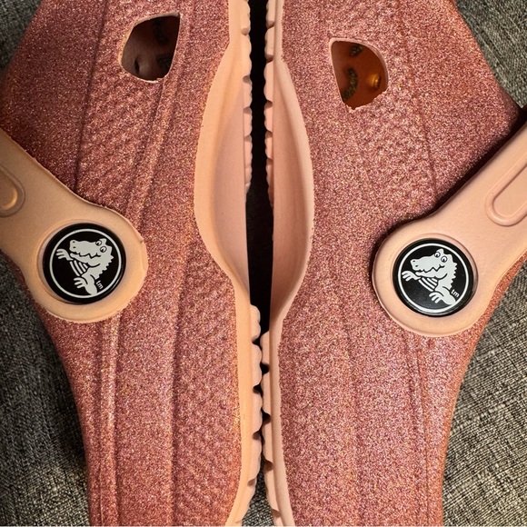 Pink rose glitter kids crocs EUC - Picture 6 of 10